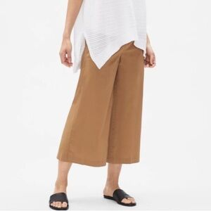 Eileen Fisher Tan Ankle-Length Cropped Pants
